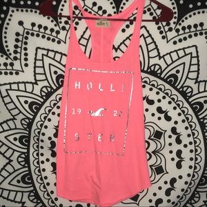 Pink hollister racerback tank-top  🌸
